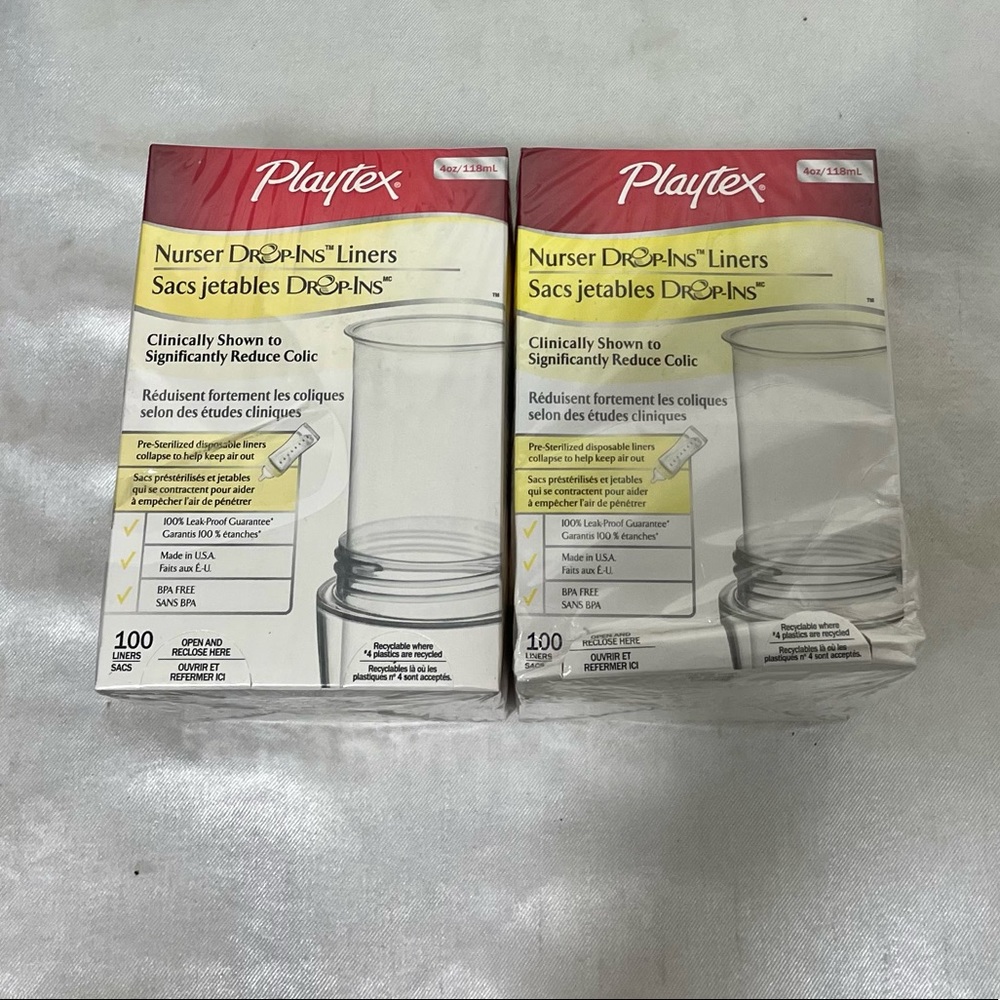 NEW Lot of 2 Playtex nurser liners 100ct